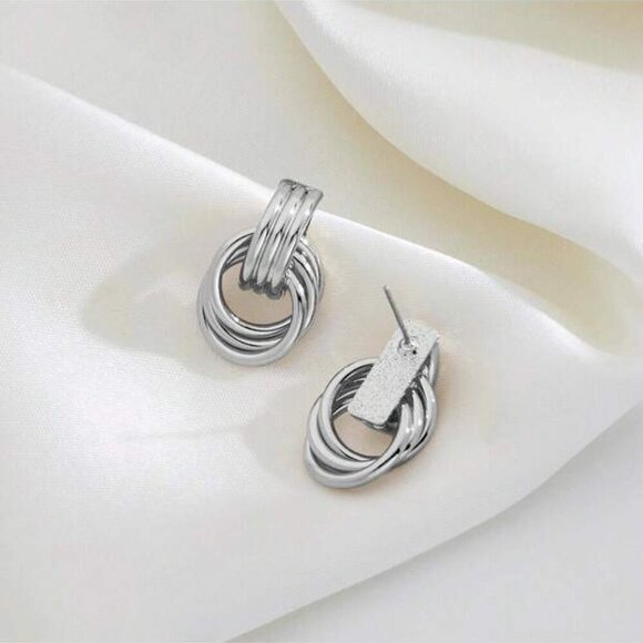 Sterling silver TRIO Hoops/Triple Huggie Hoop Earrings  Chunky Triple Hoop Earrings | Sterling Silver 925